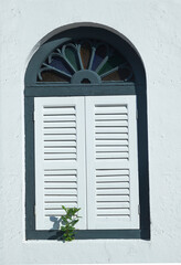 Heritage House Windows, George Town, Penang, Malaysia. Antique Window Shutters.
