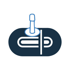 Bike components or tubes icon