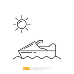 Jet Ski. Summer Vacation Outline Icon