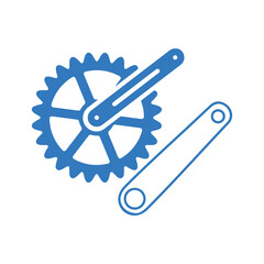 Bike components or cycling parts icon