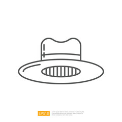 Man Hat Outline Vector Icon