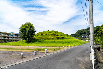 ancient tomb is in local town of Fukuoka prefecture, Japan.