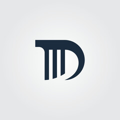 letter d. lawyer. legal. firm. attorney logo design vector