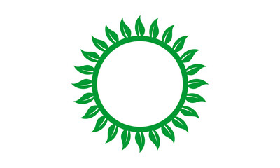 decorative circle leaf vector