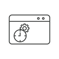 Full time web service icons  symbol vector elements for infographic web