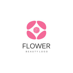 Logo flower abstract beauty spa salon brand cosmetics. Company symbol template