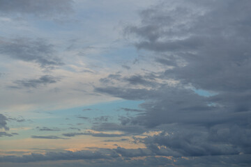 Background image of picturesque clouds before sunset