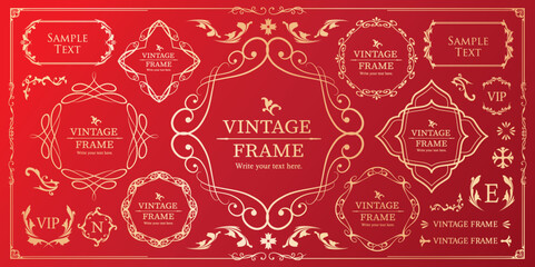 マスタ高級感のあるカードデザイン。アンティークな装飾デザイン。エレガントな縁の模様。