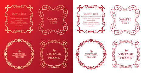 マスタ高級感のあるカードデザイン。アンティークな装飾デザイン。エレガントな縁の模様。