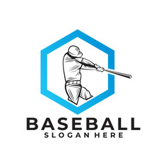 baseball logo vector design silhouette