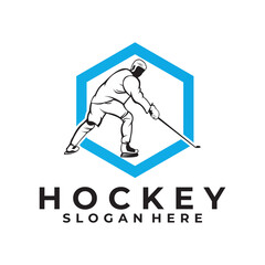 hockey logo vector design silhouette