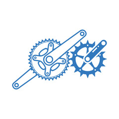 Crank or crank set icon