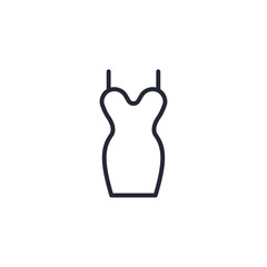 Vector sign of the dress symbol is isolated on a white background. dress icon color editable.