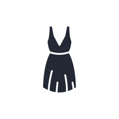 Vector sign of the dress symbol is isolated on a white background. dress icon color editable.