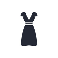 Vector sign of the dress symbol is isolated on a white background. dress icon color editable.