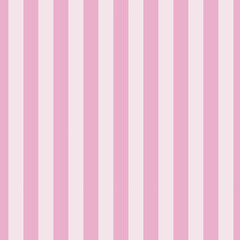 Seamless pattern with pink and white vertical stripes. Awning stripes design in a vintage palette.