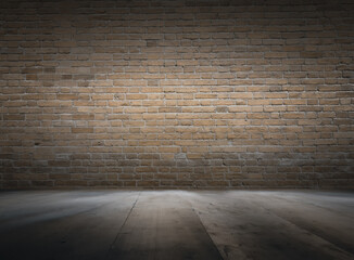 old interior with brick wall
