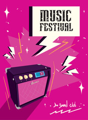 music festival card