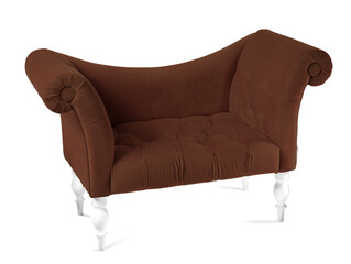 Brown sofa isolated on white