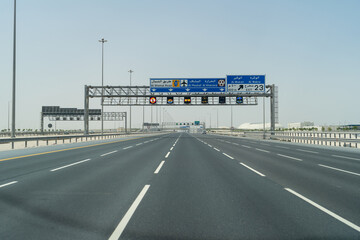 Fototapeta na wymiar Doha road and express way.
