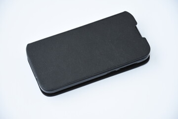 black leather mobile phone case