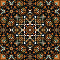 kaleidoscope madala background geometric seamless pattern shape mirror blend liquid multi color.