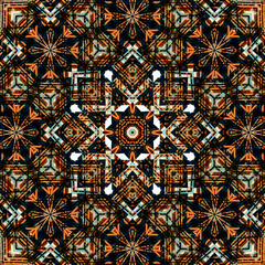 kaleidoscope madala background geometric seamless pattern shape mirror blend liquid multi color.