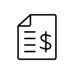 Shopping receipt icon vector graphic illustration