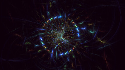 Fototapeta na wymiar 3D rendering abstract circle light background