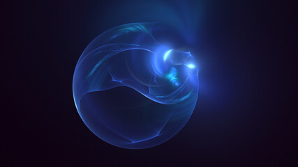 3D rendering abstract circle light background