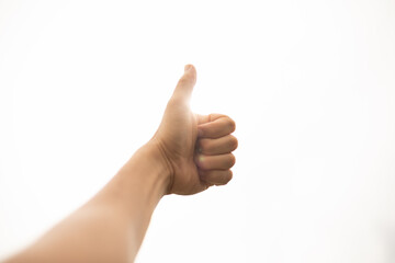 thumb up isolated on white