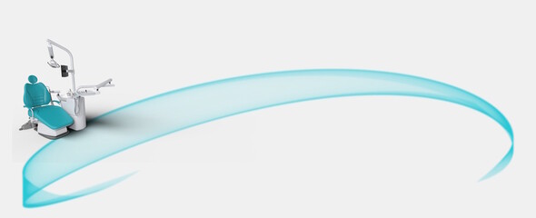 Modern dental clinic 歯科 病院 診療所 3D Rendering	
