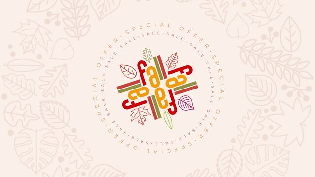Fall concept typographic design.