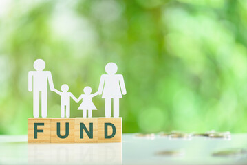 Private family foundation and charitable fund for families, financial concept : Family, a father, a...