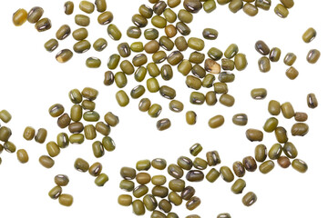 Mung beans isolated on white background.
