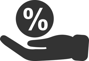 Commissioning icon, profit icon vector