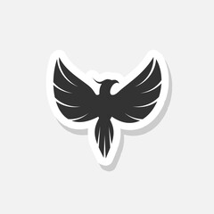 Phoenix animal design logo sticker