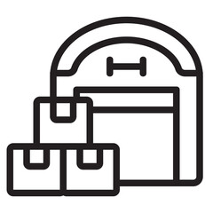 Fototapeta premium Warehouse outline icon.