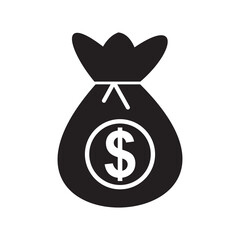 Money bag sack icon symbol	