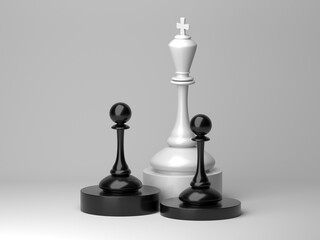 Chess king business concept, leader and success