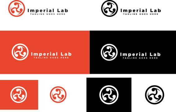 Imperial Lab Logo Template Design 100% vector 300 DPI