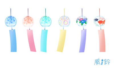 風に揺れる風鈴セット