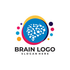 brain logo vector design template