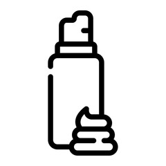 shaving foam line icon