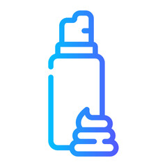 shaving foam gradient icon