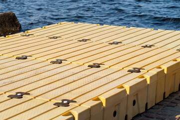 Construction of modular plastic pontoon