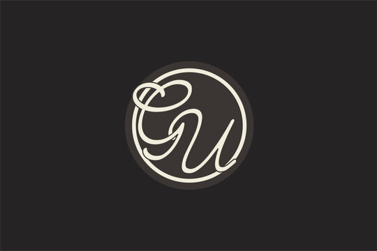 GU Monogram Logo V5 By Vectorseller | TheHungryJPEG