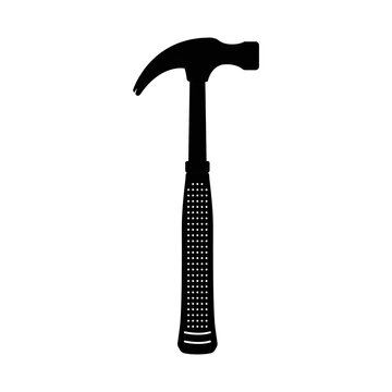 recommend clip art: Hammer Silhouette. Black and White Icon Design Elements on Isolated White Background