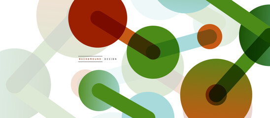 Abstract background. Round dots connected by lines. Trendy techno business template for wallpaper, banner, background or landing