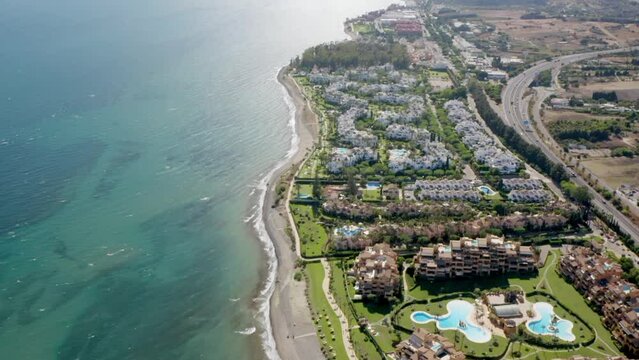 Aerial view of the Costa del sol in Spain